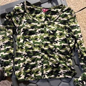 Cat Camouflage Long Sleeve Onesie